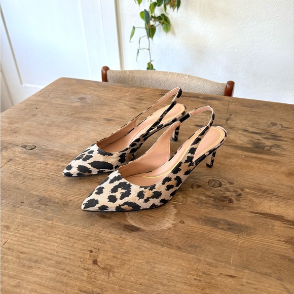 Cole Haan Shoes - Cole Haan Animal Print Slingback Heels